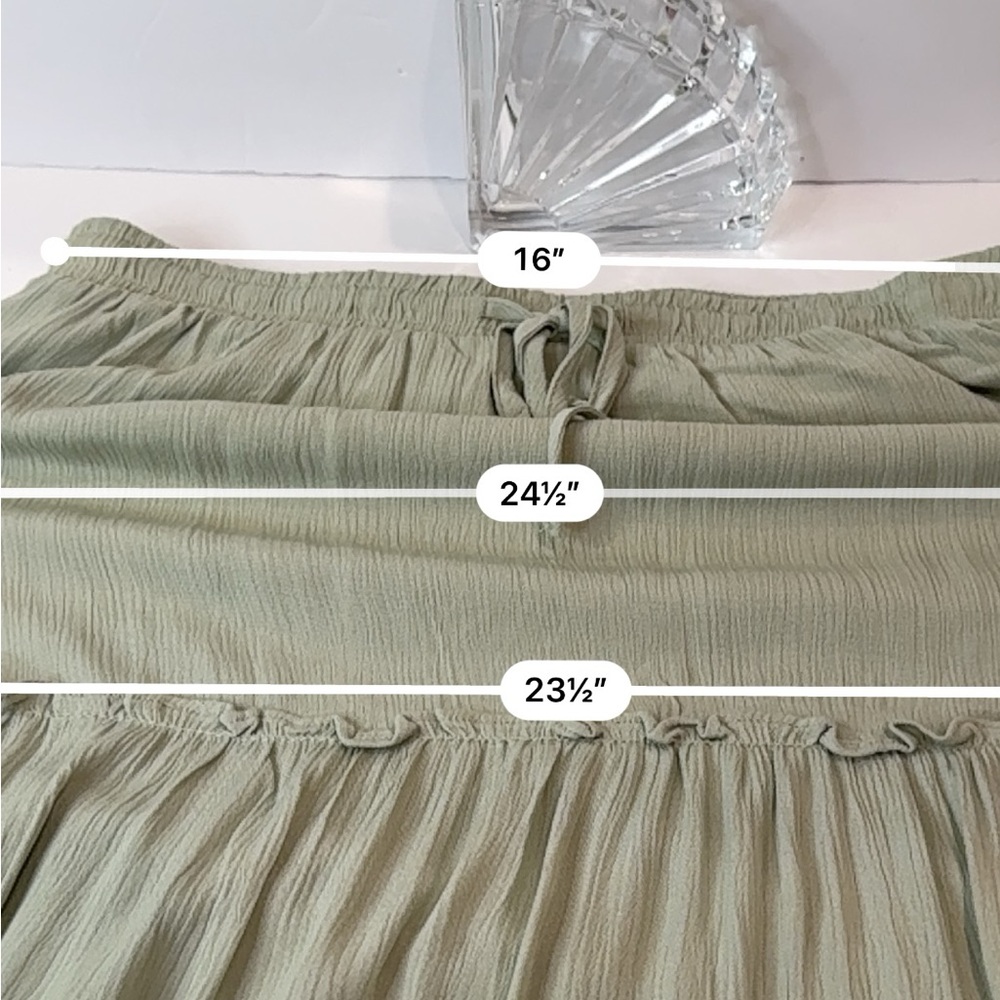 🆕 Desert Sage Tiered Maxi Skirt XL – Boho Western Flowy Maxi 🆕 - Picture 13 of 15